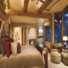 log home bedroom